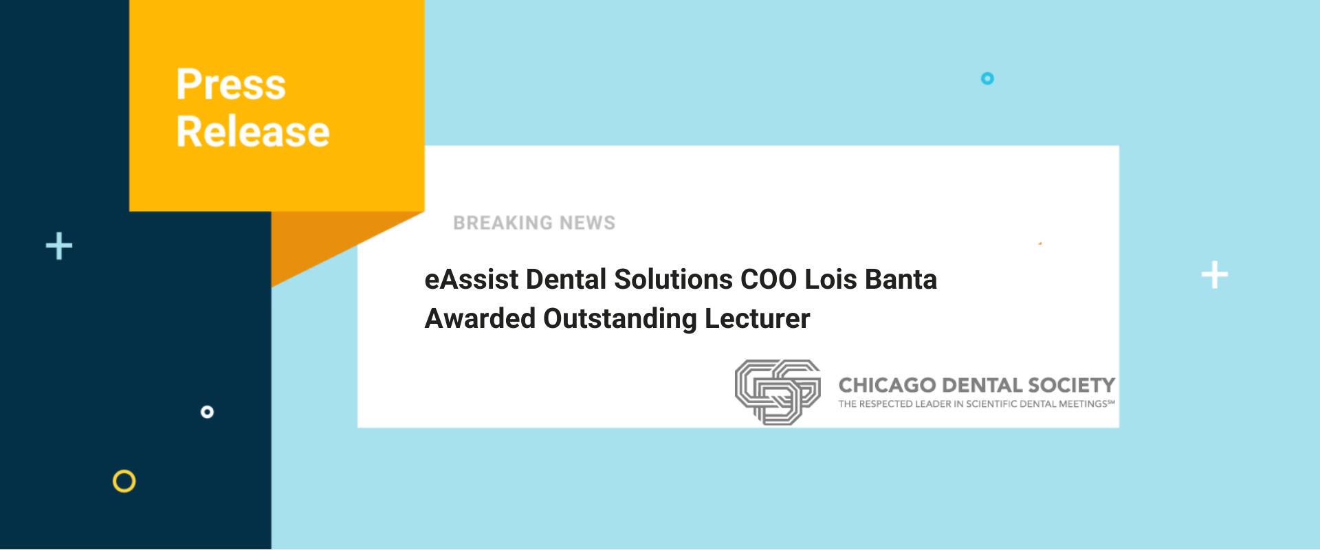 eAssist Dental Solutions COO Lois Banta Awarded Outstanding Lecturer
